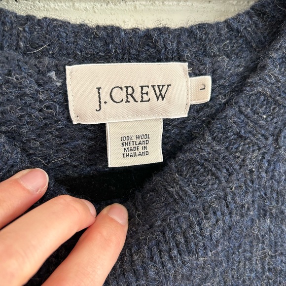 J Crew 100% Wool Oversized Crewneck Fall Winter Sweater - Picture 9 of 10
